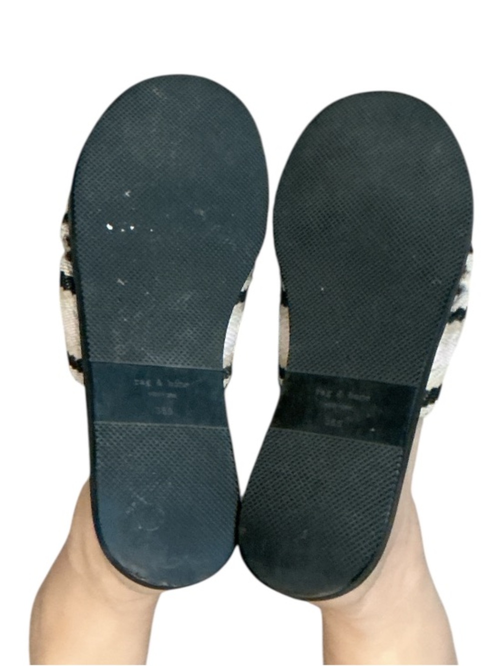 Authentic rag & bone signature designer canvas slide sandals sz 8.5 Euro 38.5 - Picture 10 of 13